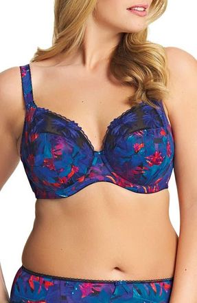 Elomi Moonlit Underwire Plunge Bra in Tropical at Nordstrom, Size 34H