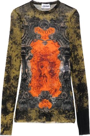 Jean Paul Gaultier Top con logo - Nero