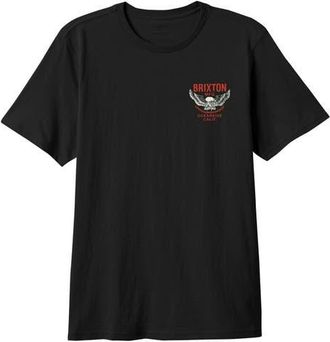 Brixton Waller Cotton Graphic T-Shirt in Black Worn Wash at Nordstrom, Size Xx-Large