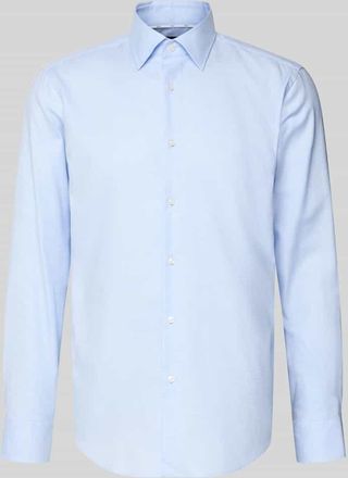 HUGO BOSS Regular Fit Businesshemd aus Baumwoll-Mix Modell JOE in Bleu, Größe 39