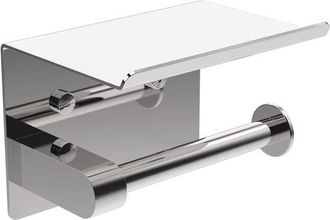 OEM Portarrollos De Papel Higi&eacute;nico - No Requiere Taladrar - Montaje En Pared - Con Estante - Acero Inoxidable - Plateado