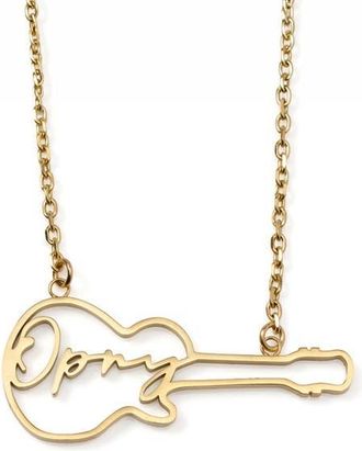 Cufflinks Inc. Mens Grand Ole Opry Guitar Pendant Necklace in Gold at Nordstrom
