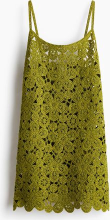 H&M Minikleid im H&auml;kellook - Green