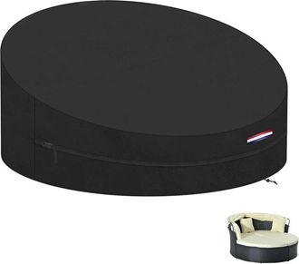 OEM Funda Para Isla Sun Island Impermeable Oxford 420d Con Cord&oacute;n, Redonda, Resistente Al Invierno, Resistente A Los Rayos Uv, 190 X 50/90 Cm, Color Negro