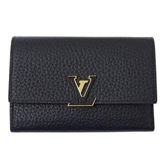 Louis Vuitton Black Hot Pink Noir Leather Wallet (Bi-Fold) (Pre-Owned)