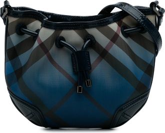 Burberry Pre-owned Womens Bucket Bag Drawstring Closure - Dark Blue Textile - One Size