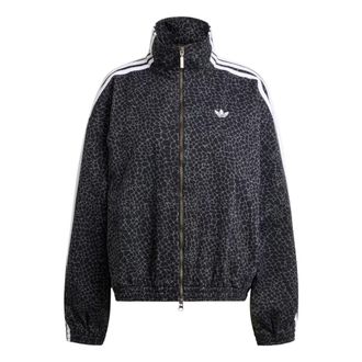 adidas (WMNS) adidas Firebird Oversized Aop Denim Jacket Black Grey Six KD8809