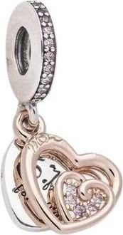 Pandora Entwined Infinite Hearts Double Dangle - Dames - Kettingen - Roze - ONE Size - Accessoires