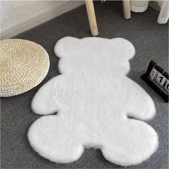 Trade Shop Trade Shop - Tappeto Cute Orsetto Pelliccia Fluffy Vari Colori Living Stanza Da Letto 90x120
