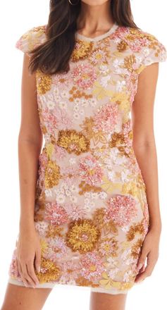 Allison New York Aria Dress In Blush Multi
