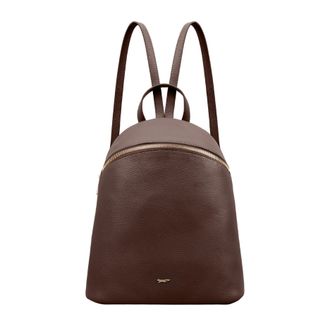 Paul Costelloe Womens Panoma Brown Leather Backpack Bag - One Size