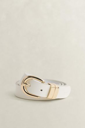 GANT Women Chunky Keeper Leather Belt (100/40) CREAM