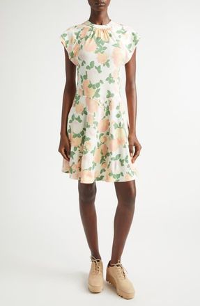Stella McCartney Peony Print Dress in Multicolor Pink at Nordstrom, Size 12 Us