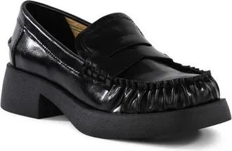 BC Footwear Fiction Faux Leather Penny Loafer in Black at Nordstrom, Size 6.5