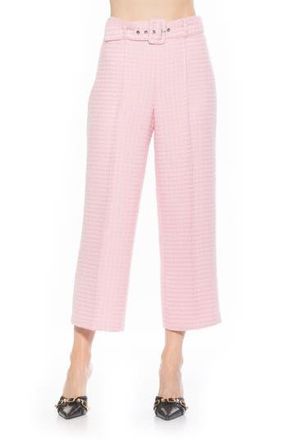 Alexia Admor Caden Tweed Wide Leg Pants in Pink at Nordstrom Rack, Size 10