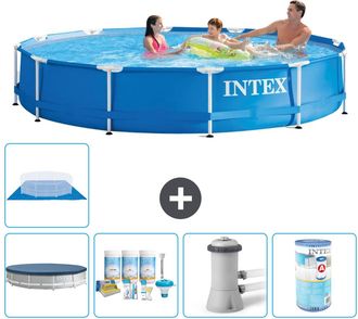 Intex Piscina Con Estructura Redonda - 366x76 Cm - 7-piezas S31545