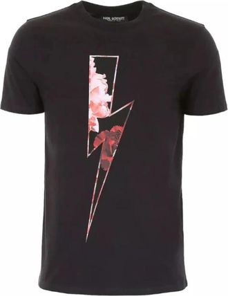 Neil Barrett Zwart Bedrukt Logo Slim Fit T-Shirt - Heren - T-shirts - Zwart - 2XL - Katoen - Tops
