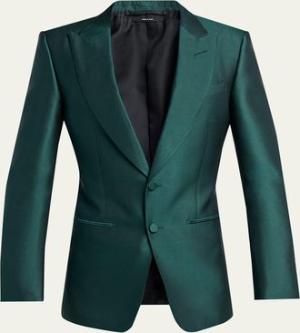 Tom Ford Mens Wool Peak Lapel Modern Fit Single-Breasted Sport Coat