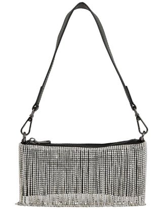 Reiss Francesca Fringe Satin Shoulder Bag