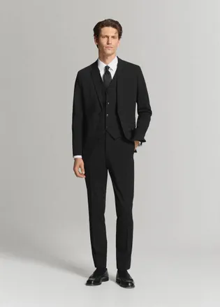 Mango Gilet completo Par&iacute;s slim-fit nero - Uomo - 46 - MANGO MAN