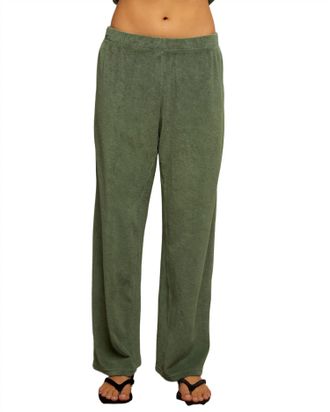 perfectwhitetee Katie Loop Terry Pants In Aloe