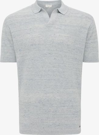 Gentiluomo Gebreide Linnen Polo | Lichtblauw