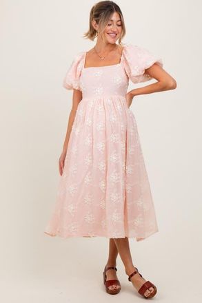 Pinkblush Textured Midi Dress at Nordstrom, Size Medium
