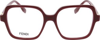 Fendi graphy Rechthoekige Optische Bril - unisex - Brillen - Rood - ONE Size - Accessoires