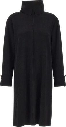 Elena Miro Viscose Blend Knit Dress - Dames - Kleedjes - Zwart - L - Kleedjes