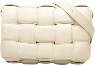 Bottega Veneta Pre-owned Padded Cassette Schoudertas - Dames - Vintage Schoudertas - Beige - ONE Size - Leer - Vintage
