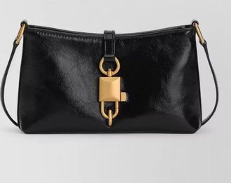 Dolce & Gabbana calfskin shoulder bag front lock detail