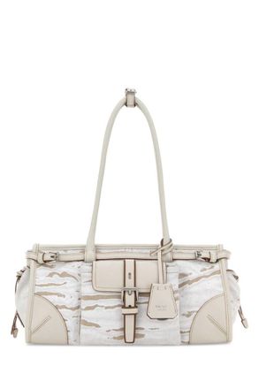 Prada White Bonnie Medium Shoulder Bag