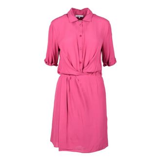 Patrizia Pepe Dames Viscose Jurk - Dames - Shirt Kleedjes - Roze - XS - Kleedjes