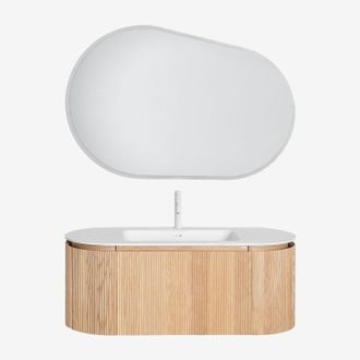 Sklum Conjunto De Mueble De Ba&ntilde;o Suspendido 120x50 Cm En Madera Con Lavabo Integrado Carsone Sklum