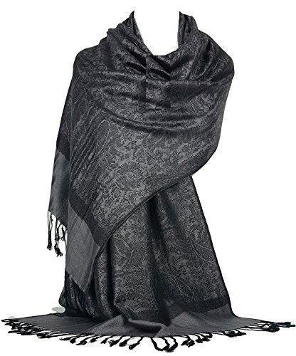 Écharpe Pashmina En Laine Douce Motif Cachemire - 40x80 Pouces - Rouge - Fabriquée Main En Inde