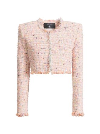 Balmain tweed cropped jasje