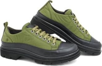 The Art Company Womens 1894 Chunky Lace Up Shoe In Forest Green