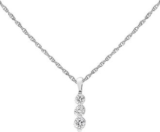 House of Brilliance Haus Of Brilliance Silver 0.15 Ct. Tw. Lab-Grown Diamond Pendant Necklace