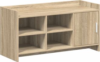 vidaXL Armario Zapatero Con Puerta Roble Sonoma 100 X 39,5 X 51 Cm Vidaxl