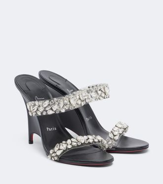Christian Louboutin Miss Z embellished wedge sandals
