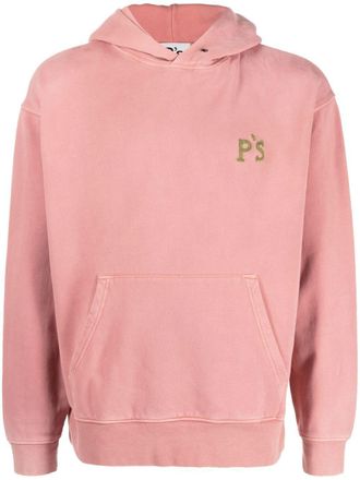 President's embroidered-logo cotton hoody - Pink
