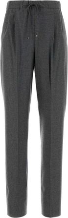 Max Mara Grey Tapered Drawstring Pant