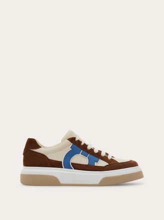 Ferragamo Uomo Sneaker bassa Gancini Marrone Taglia 40.5