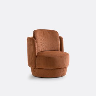 La Redoute Interieurs Rotatieve fauteuil in geribd fluweel, Baltimore