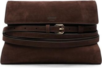 Moschino Brown Tie Me Medium Crossbody Bag