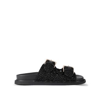 Kurt Geiger Womens Rhoda Sandals - Black Fabric - Size UK 8