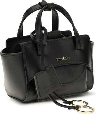 Hidesins Womens Flap Mini Handbag Black Calf Leather Bos Taurus Handbags Hand Bags