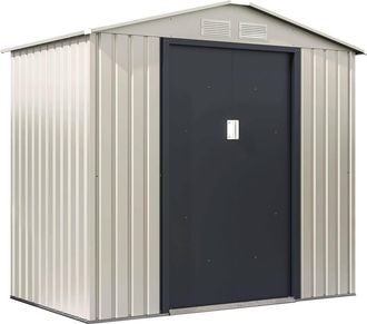 Habitat et Jardin Caseta De Jard&iacute;n Met&aacute;lica nebraska - 4,07 M&sup2; - Beige/gris Antracita