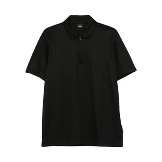 HUGO BOSS Tops, Heren, Zwart, 2Xl, Polo MC Paras ZIP