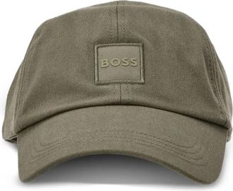 BOSS logo-plaque baseball cap - men - Cotton/Cotton - One Size - Green
